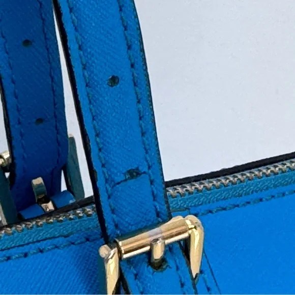 Michael Kors Large Electric Blue Saffiano Leather Top Zip Tote Shoulder Bag - Picture 6 of 16